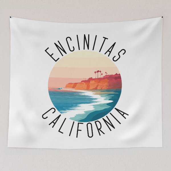 Item preview, Encinitas - California (with Black Lettering) designed and sold by VelvetRoom.