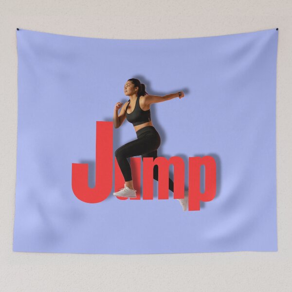 Item preview, 3D Jump Girl Silhouette – Motivational Street Style Design designed and sold by Mintiko2.