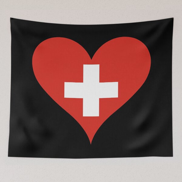 Item preview, Swiss Flag Heart designed and sold by NTGUILTY.