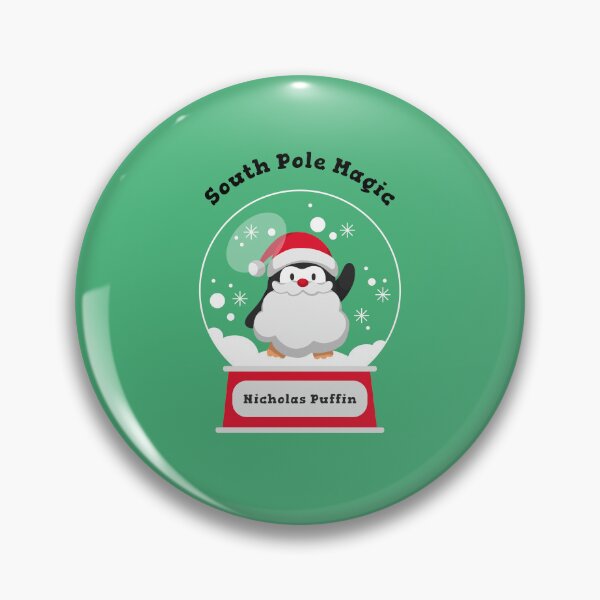 Item preview, South Pole Snowglobes: Nicholas Puffin, Santa-in-Training designed and sold by Novel Works Studio.