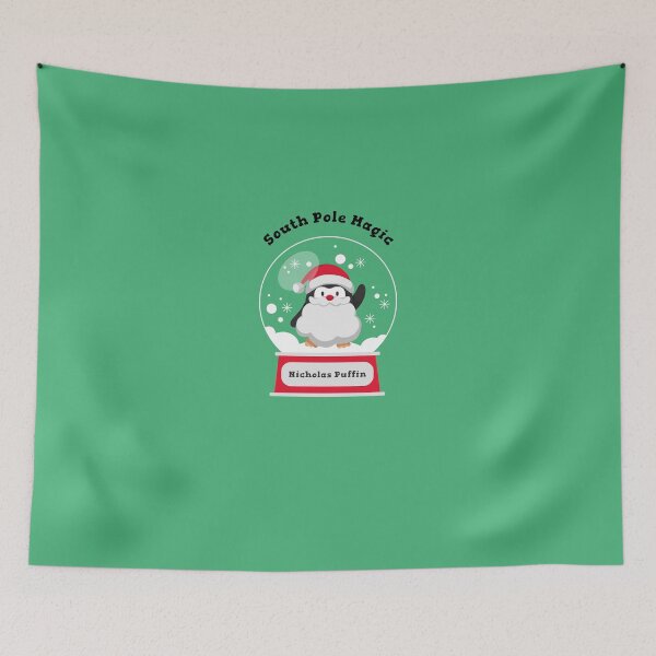 Item preview, South Pole Snowglobes: Nicholas Puffin, Santa-in-Training designed and sold by Novel Works Studio.