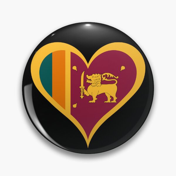 Item preview, Sri Lankan Flag Heart designed and sold by NTGUILTY.