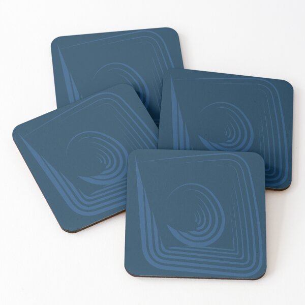 Item preview, Abstract composition in blue on a dark blue background designed and sold by ZorianArt.