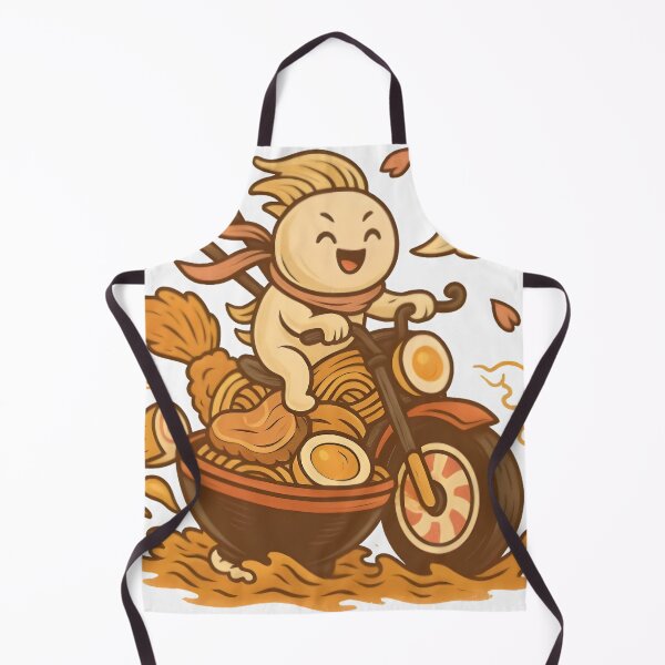Item preview, Fueled By Broth Ramen Rider Japanese Noodle Motorcycle Kawaii Food Pun designed and sold by Alchemy Ink.