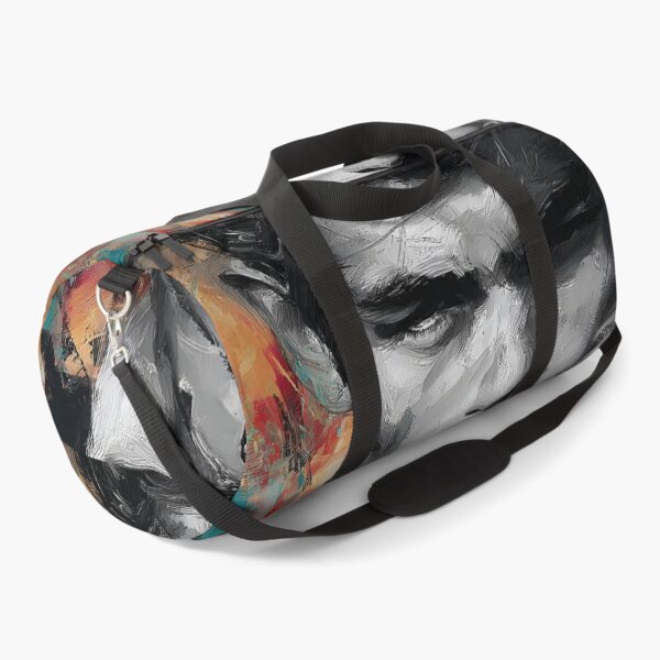 Item preview, Command the Moment- Intense Man Smoking Cigar Amid Swirling Bold Colors designed and sold by OlfactoART Studio.