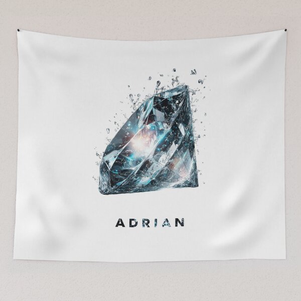 Item preview, ADRIAN – Crystal Diamond Splash Name Art designed and sold by VisionaryVeils.