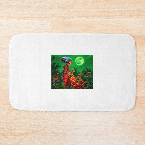 Item preview, Alien in a flower meadow designed and sold by Zazeyy.