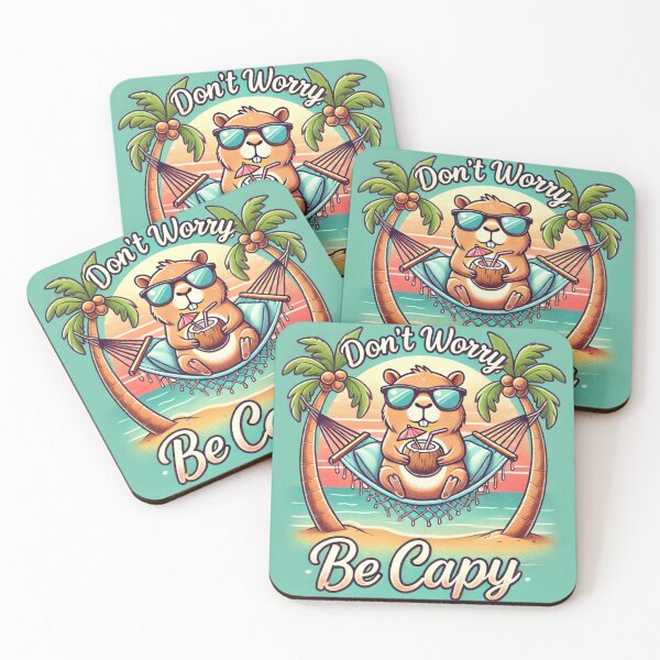 Item preview, Don’t Worry Be Capy Beach Vibes designed and sold by Wish & Wonder.