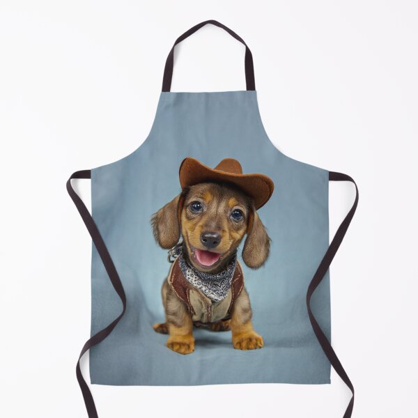 Aperçu de l'œuvre Chiot teckel en tenue de cow-boy créée et vendue par skibreck.