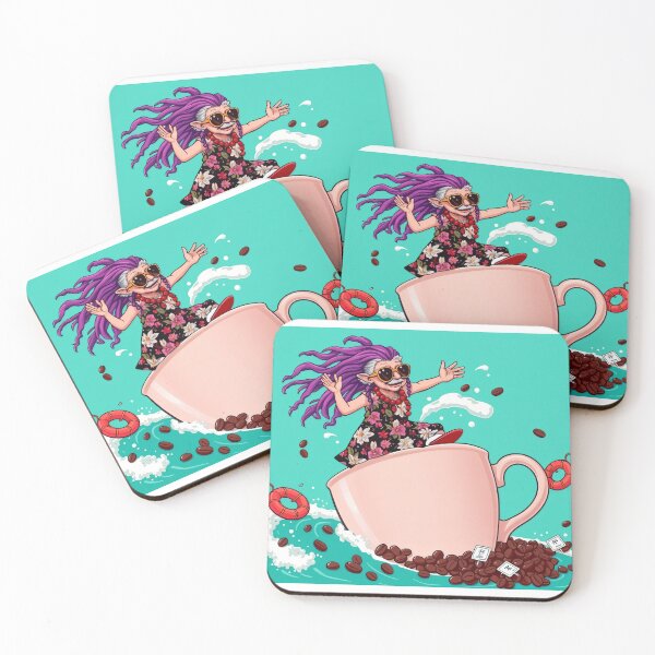 Item preview, Cool grandma rides down the river in a cup designed and sold by Zazeyy.