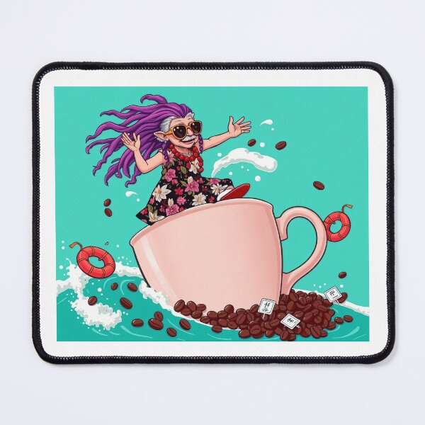 Item preview, Cool grandma rides down the river in a cup designed and sold by Zazeyy.