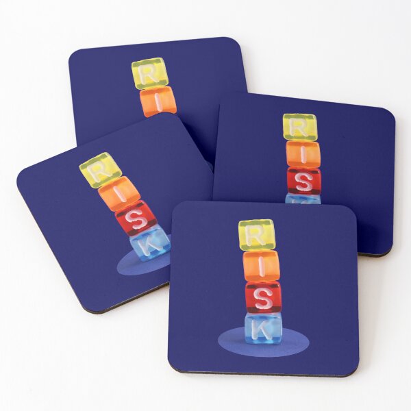 Item preview, Blocks in balance form the word risk designed and sold by Artejuli.