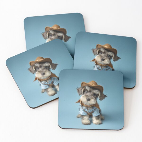 Item preview, Cachorro Schnauzer con sombrero de vaquero designed and sold by skibreck.