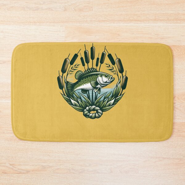 Item preview, Largemouth Bass and Cattails  designed and sold by FrictionMaxxing.