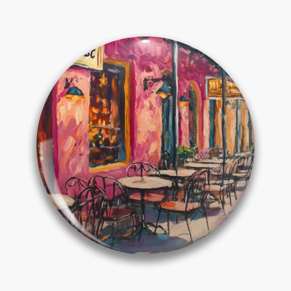 Item preview, Sip the Charm at Magnolia Roast- A Cozy Pink Café Scene in Vibrant New Orleans designed and sold by OlfactoART Studio.