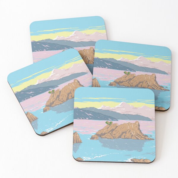 Item preview, Cape Ashizuri in Ashizuri-Uwakai National Park Japan Ukiyo-e Retro Woodblock Style designed and sold by patrimonio.