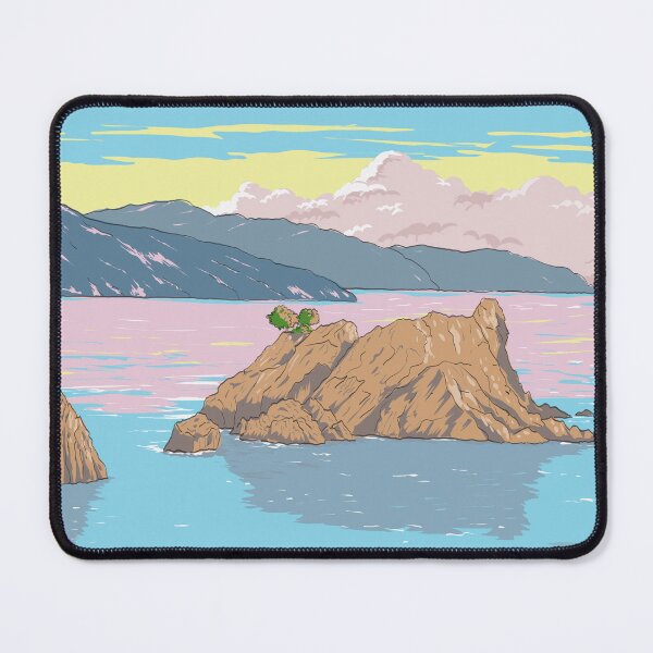 Item preview, Cape Ashizuri in Ashizuri-Uwakai National Park Japan Ukiyo-e Retro Woodblock Style designed and sold by patrimonio.