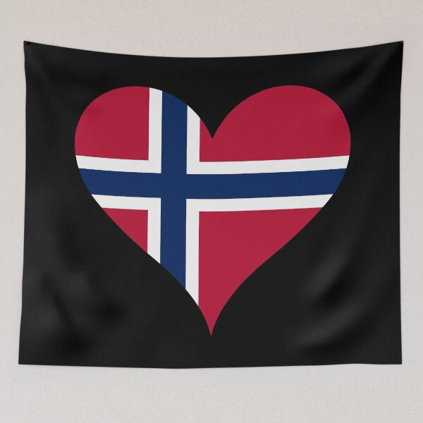 Item preview, Norwegian Flag Heart designed and sold by NTGUILTY.