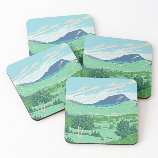 Item preview, Mount Aso in Aso-Kuju National Park in Kumamoto Japan Ukiyo-e Retro Woodblock Style designed and sold by patrimonio.
