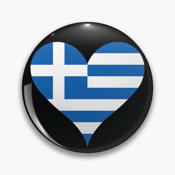 Item preview, Greek Flag Heart designed and sold by NTGUILTY.