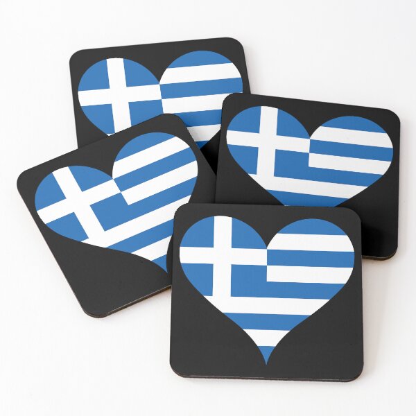Item preview, Greek Flag Heart designed and sold by NTGUILTY.