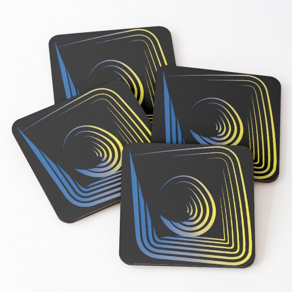 Item preview, Abstract composition in blue and yellow designed and sold by ZorianArt.