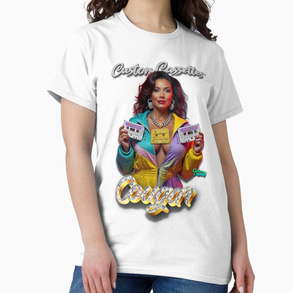 Item preview, Custom Cassette Cougars – Retro Neon Pop Art Design designed and sold by Custom Cassettes™.
