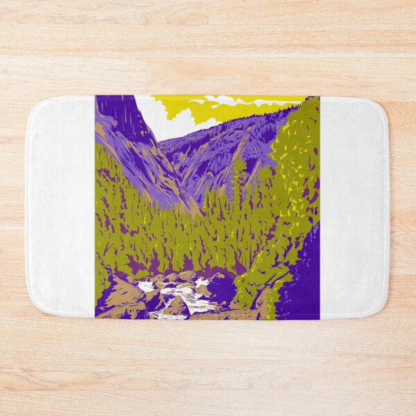 Item preview,  Illilouette Gorge and Merced River in Yosemite National Park WPA Poster Art designed and sold by patrimonio.