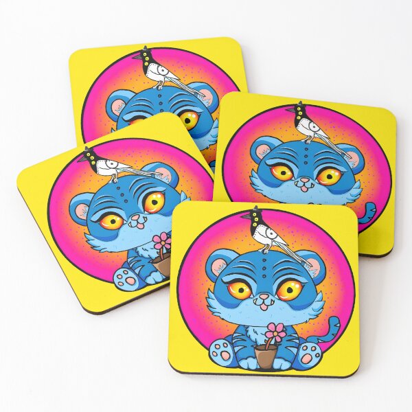 Item preview, A little blue tiger and a strange magpie designed and sold by TheAshCreations.