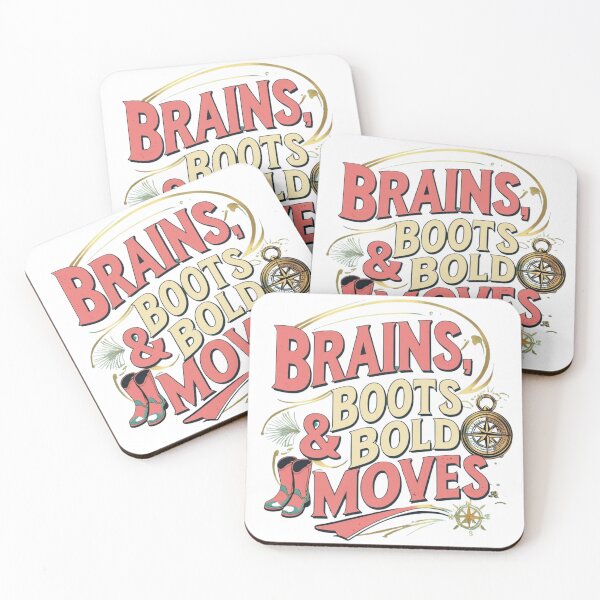 Item preview, Brains, Boots & Bold Moves Style 2 designed and sold by Vibrant Threads.