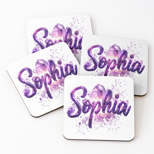 Item preview, SOPHIA – Amethyst Crystal Name Art designed and sold by VisionaryVeils.