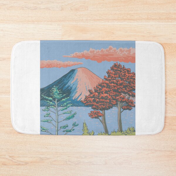 Item preview, Lake Chuzenji in Nikko National Park Ukiyo-e Retro Woodblock Style designed and sold by patrimonio.