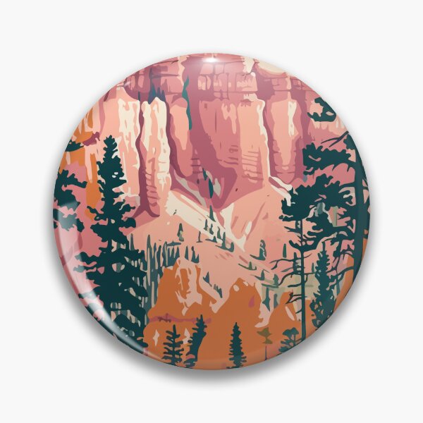 Artikelvorschau, Bryce Canyon Hoodoos Minimalistische Kunstillustration entworfen und verkauft von LVTFCOarts.