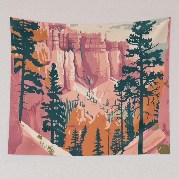Artikelvorschau, Bryce Canyon Hoodoos Minimalistische Kunstillustration entworfen und verkauft von LVTFCOarts.
