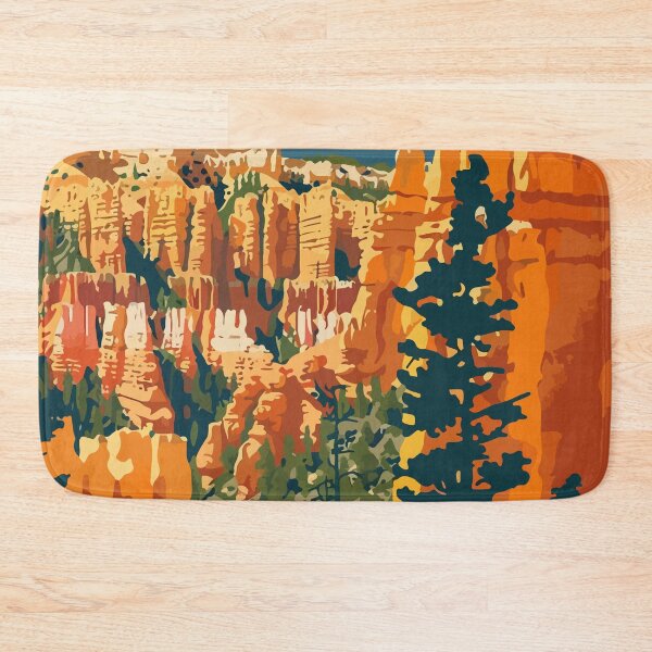 Item preview, Bryce Canyon Red Rocks Minimalist Art Illustration designed and sold by LVTFCOarts.