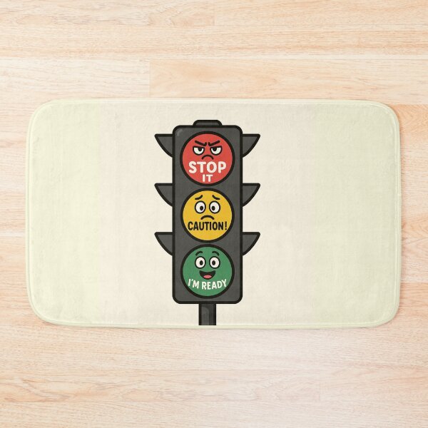 Item preview, Emotional Traffic Light – Funny Relatable Sticker Design designed and sold by PrometheusStyle.