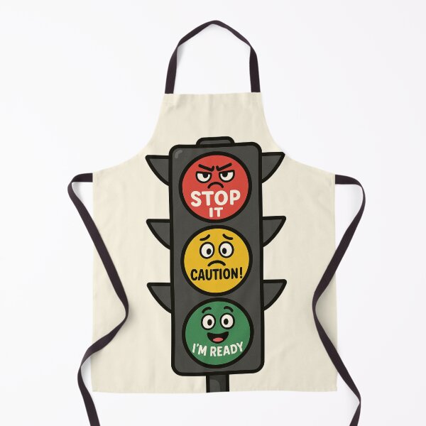 Item preview, Emotional Traffic Light – Funny Relatable Sticker Design designed and sold by PrometheusStyle.