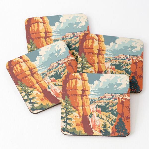 Aperçu de l'œuvre Illustration minimaliste des Hoodoos de Bryce Canyon créée et vendue par LVTFCOarts.