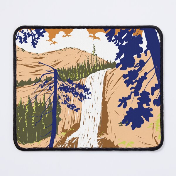 Item preview, Vernal Fall in Yosemite National Park California USA WPA Poster Art designed and sold by patrimonio.