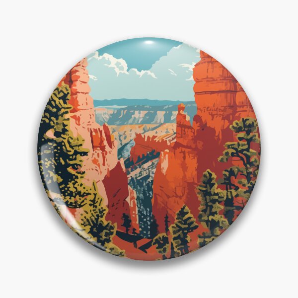Artikelvorschau, Hoodoos Bryce Canyon Minimalistische Illustrationskunst entworfen und verkauft von LVTFCOarts.