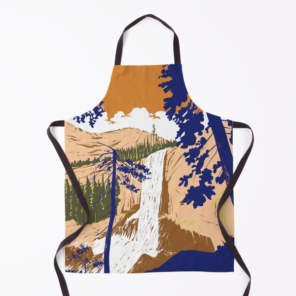 Item preview, Vernal Fall in Yosemite National Park California USA WPA Poster Art designed and sold by patrimonio.