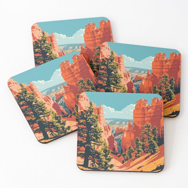 Aperçu de l'œuvre Hoodoos Bryce Canyon Illustration Art Minimaliste créée et vendue par LVTFCOarts.
