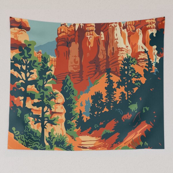 Item preview, Bryce Canyon Spires Minimalist Illustration Art designed and sold by LVTFCOarts.