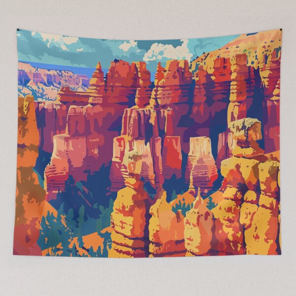 Item preview, Desert Bryce Canyon Minimalist Art Illustration designed and sold by LVTFCOarts.