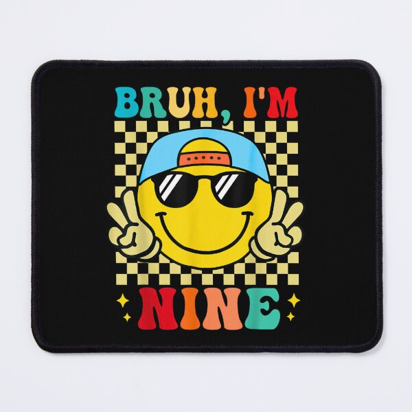 Item preview, Bruh I'm Nine 9th Birthday Groovy Boys Girls 9 Years designed and sold by PetPanache.