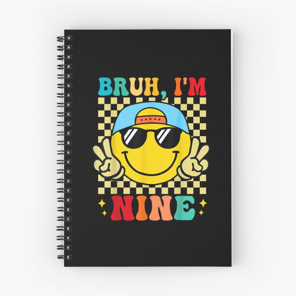 Item preview, Bruh I'm Nine 9th Birthday Groovy Boys Girls 9 Years designed and sold by PetPanache.