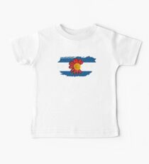 Colorado Flag with Flower Theme Baby Tee