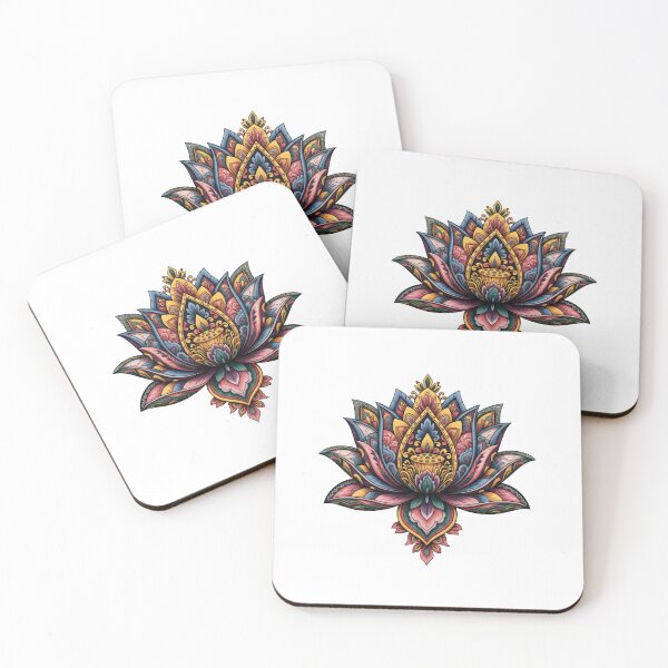 Item preview, Elegant Uttar Pradesh Lotus Motif Pattern – Traditional Indian Floral Design designed and sold by Haus Of K.