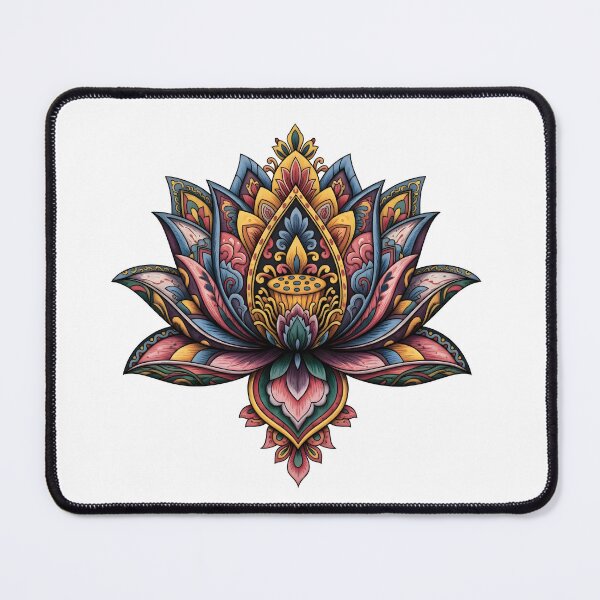 Item preview, Elegant Uttar Pradesh Lotus Motif Pattern – Traditional Indian Floral Design designed and sold by Haus Of K.