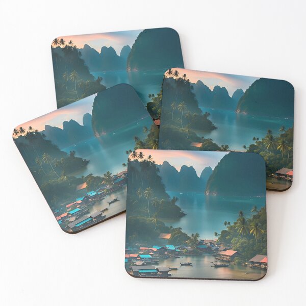 Item preview, Indonesian Fishing Village  designed and sold by ZenGrooves.